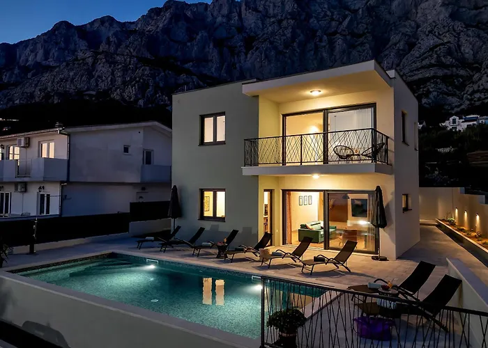 فيلة Bava - Swimming Pool With Sea View ماكارسكا